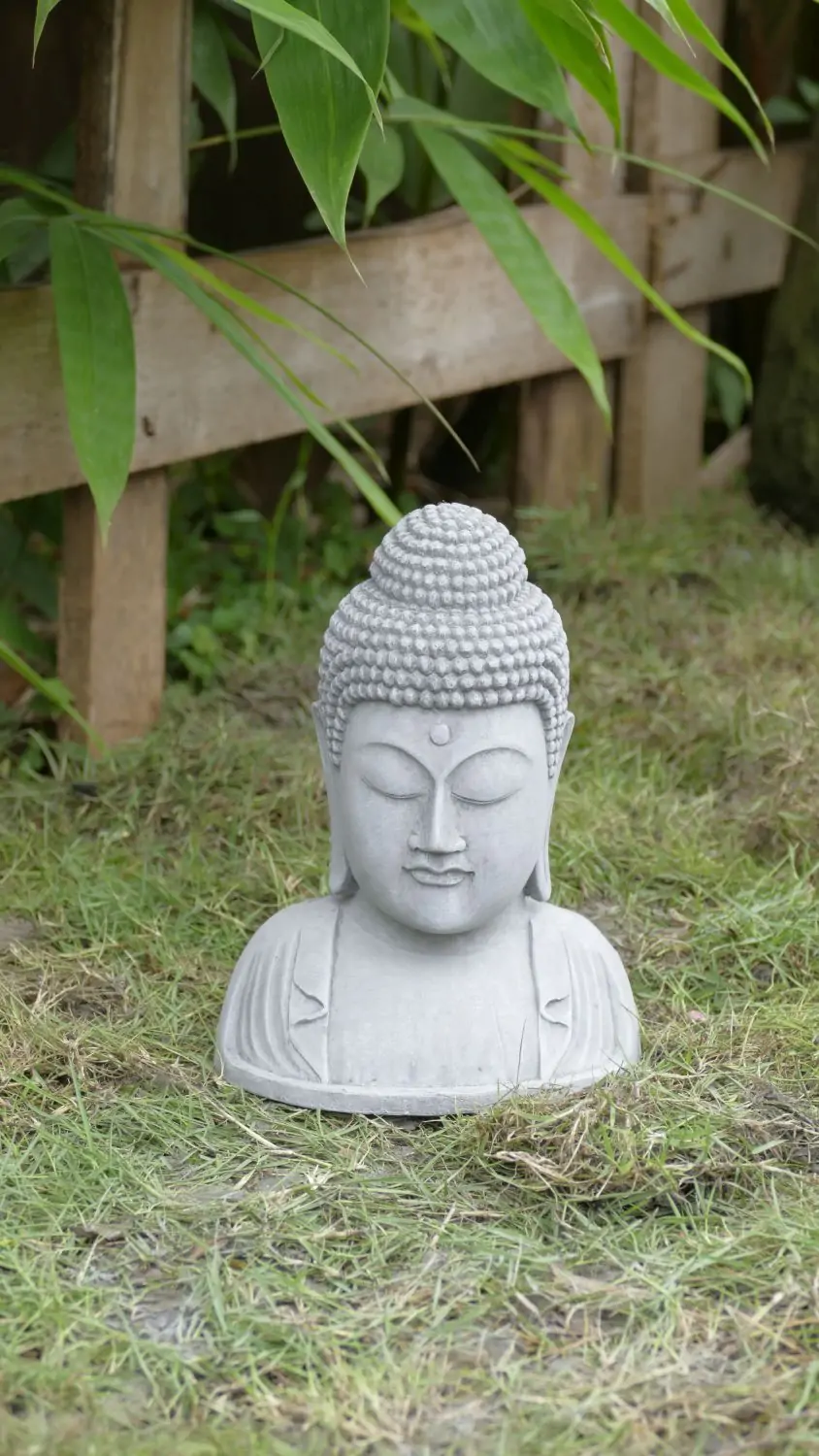 Artikelbild 4 des Artikels “Plakette Buddha Kopf, 21,5cm Höhe | Steinguss “